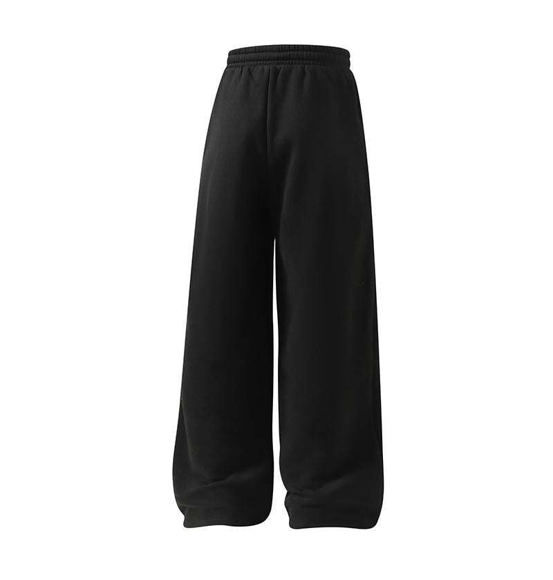 Comfortable black Rovigo relaxed fit drawstring sweatpants for men, ideal for everyday wear.