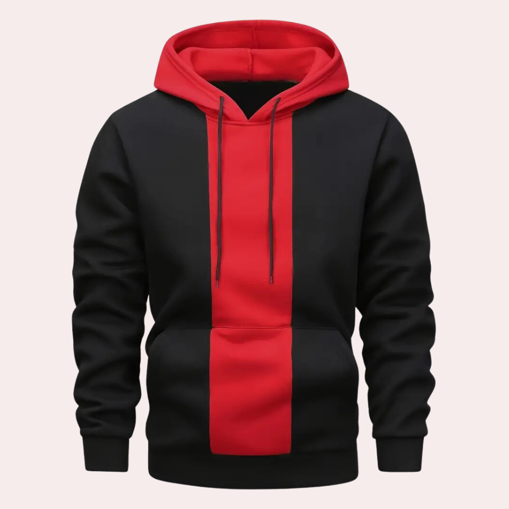 Versatile Men's Rowan black hoodie, offering ultimate comfort and style. Perfect casual top for a relaxed everyday look.