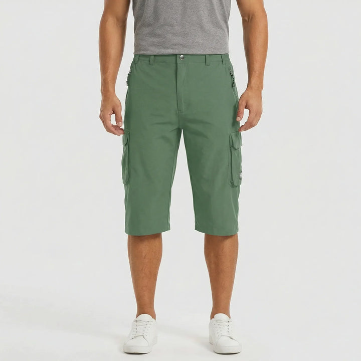 Men's durable hiking shorts with multi-purpose side pockets, offering comfort & utility for any activity.
