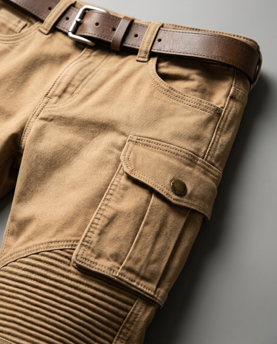 Men's durable workwear cargo pants, rugged multi-pocket trousers for outdoor exploration.