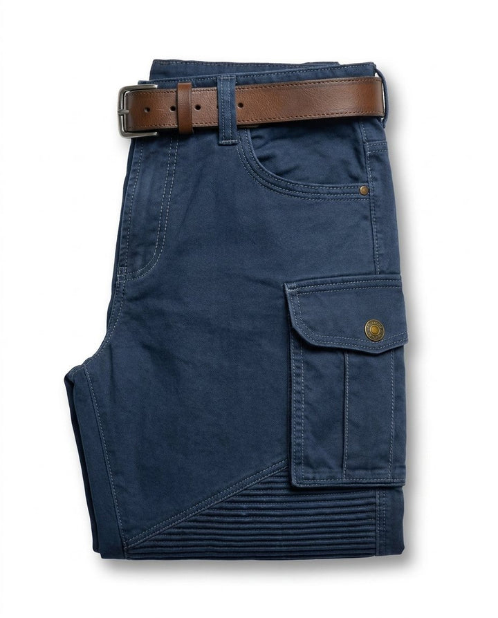 Stylish and durable men's cargo pants, rugged multi-pocket design ideal for outdoor exploration.