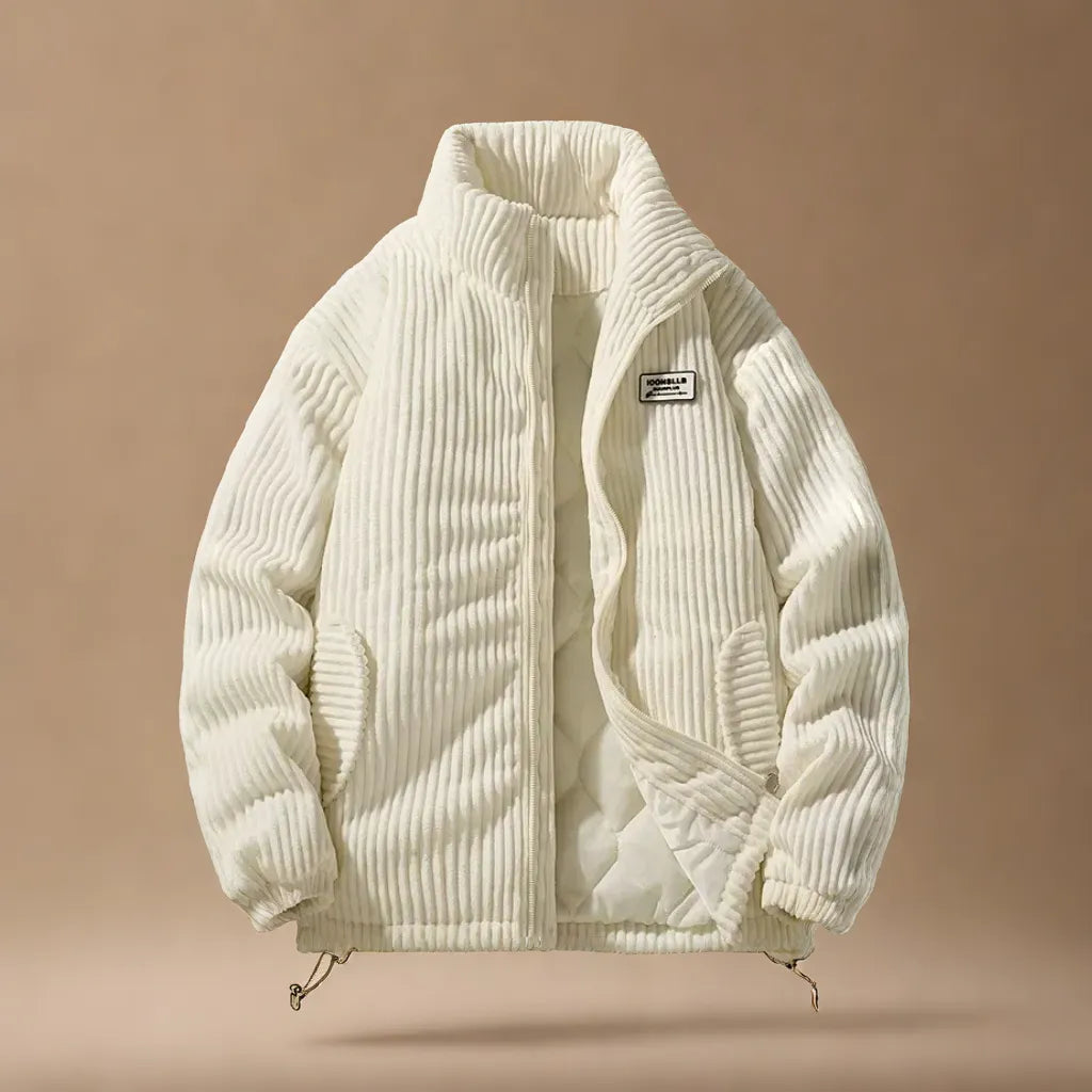 Men's rugged corduroy style jacket, comfortable outerwear for casual daily wear during fall & winter.