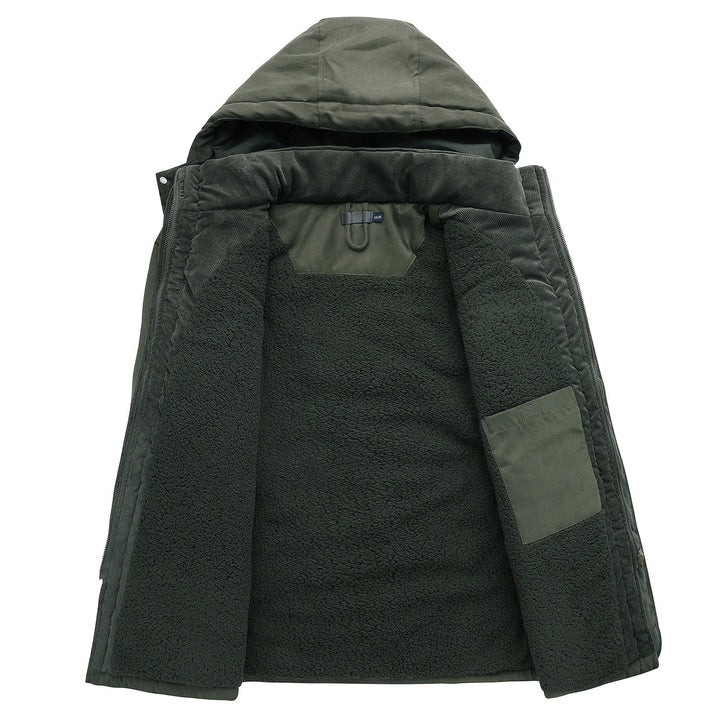 Insulated men's highland jacket providing superior warmth for extreme cold weather & adventure.