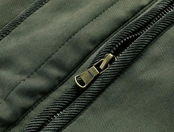 Protective men's outdoor gear: a rugged highland jacket designed for harsh winter conditions.