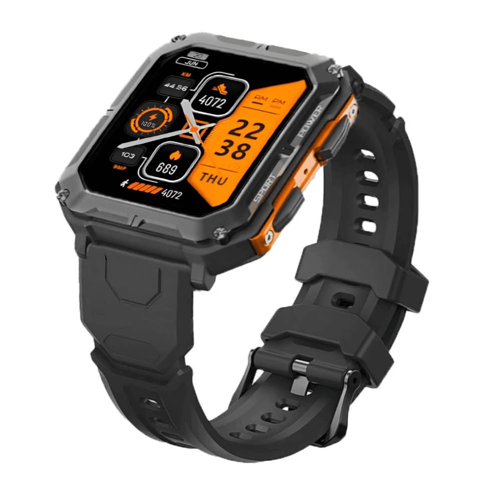 Stylish yet indestructible men's smartwatch, a gadget for active lifestyles with health tracking and smart features.