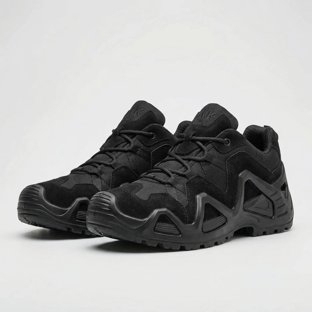 Dusktrail men's all-terrain tactical hiking boots, built for durability & rugged outdoor adventures.