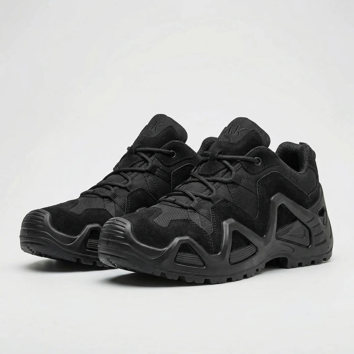 Dusktrail men's all-terrain tactical hiking boots, built for durability & rugged outdoor adventures.