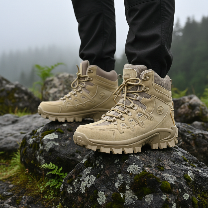 Men's rugged waterproof outdoor hiking boots 'Clifford' for all-weather trekking