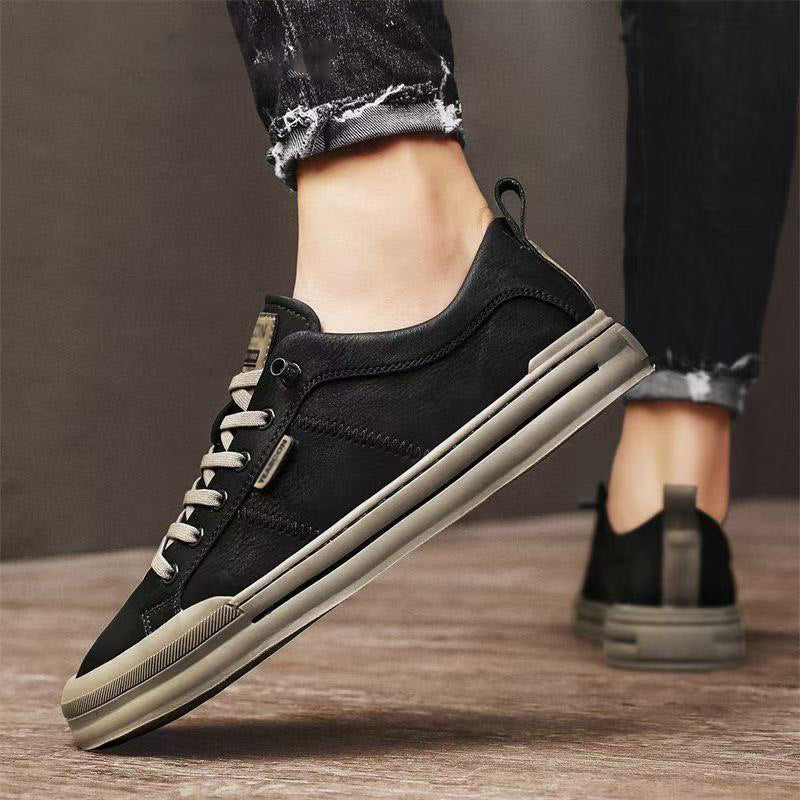 Stylish white Ryde low-top sneakers with gray accents, comfortable footwear for men.