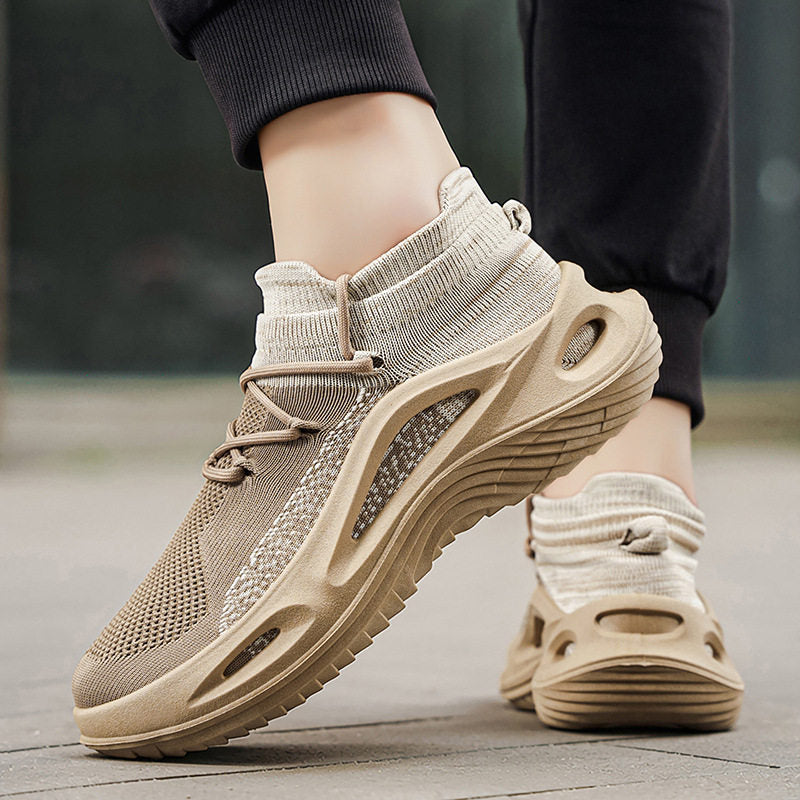 Side view of Sable Performance Sneakers, emphasizing their sleek design and comfort features.