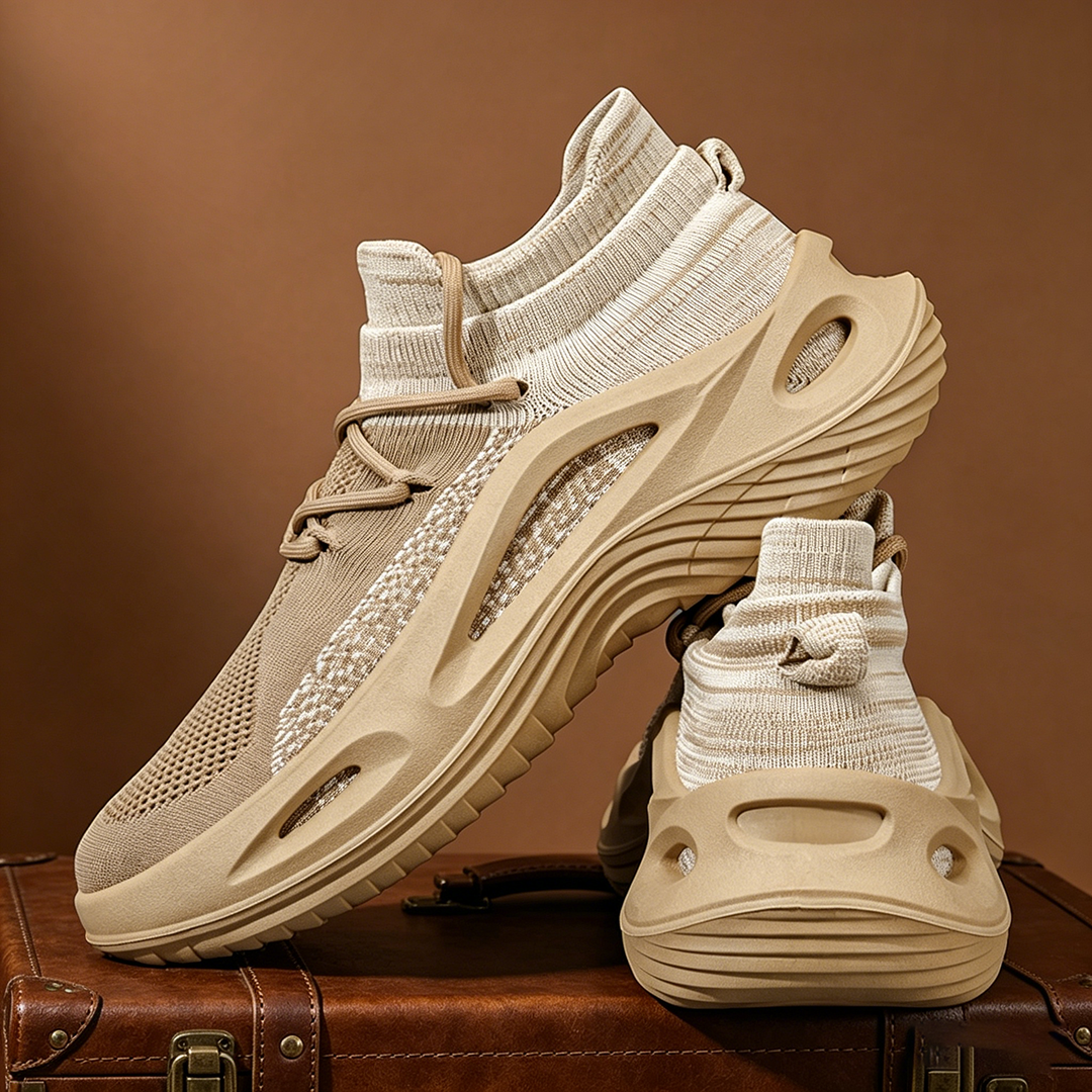 Close-up of Sable men's sneakers, highlighting breathable mesh and quality construction for comfort.