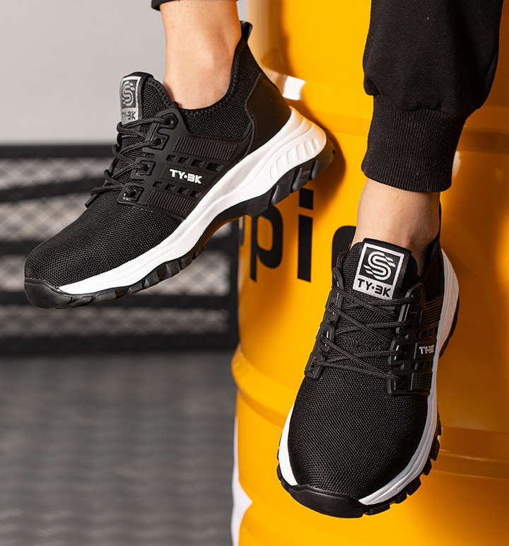 Men's comfortable work safety shoes by SafeStep, providing crucial foot protection, enhanced support, and all-day wearability.
