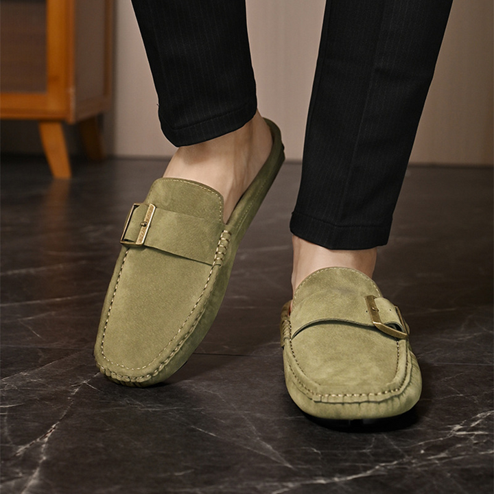 Men's dress loafers, Santorini Comfort slip-on style, offering classic elegance and comfort.