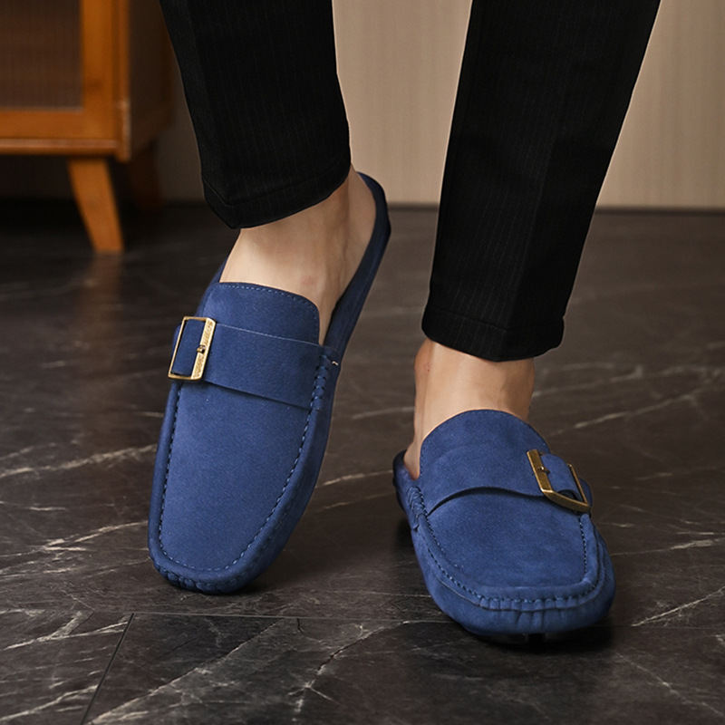 Front view of Men's Santorini Comfort Loafers, sophisticated slip-on dress shoes.