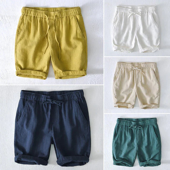 Men's fashion shorts for warm weather. Santorini style, casual, comfortable & relaxed.