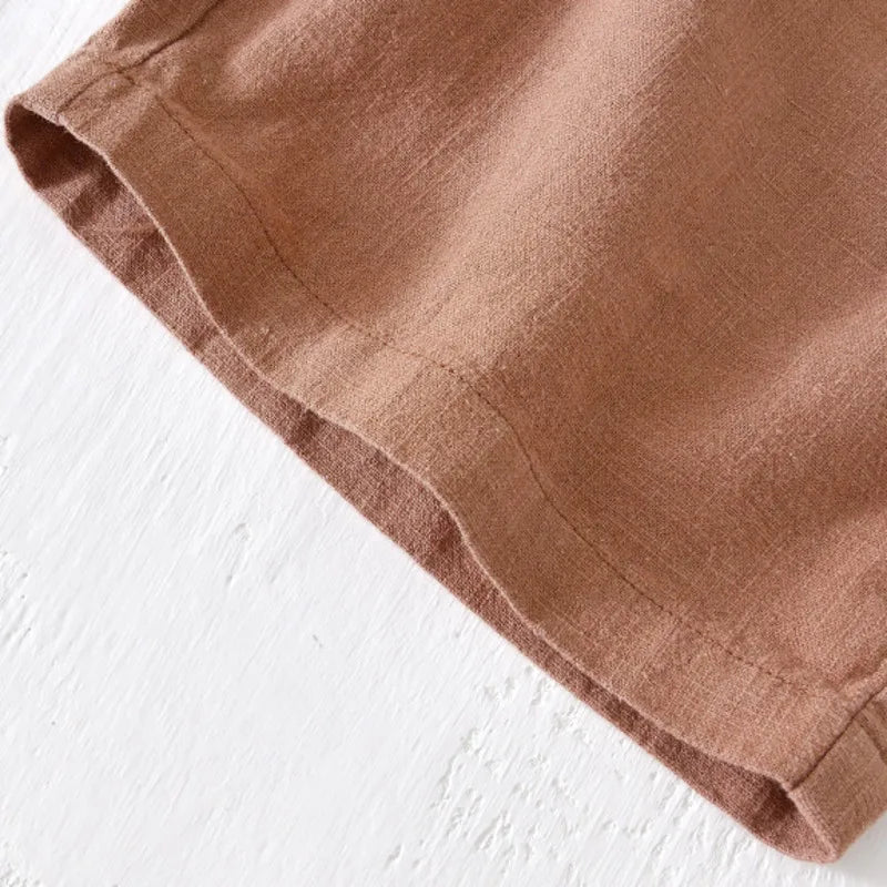 Stylish men's Santorini shorts, ideal for summer fashion, beachwear & relaxed fit comfort.