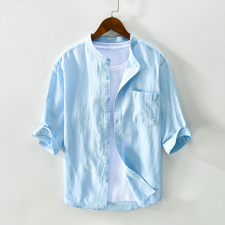 Men's Sardinia Resort Comfort Shirt. Lightweight, breathable, relaxed fit for stylish summer vacation and leisure.