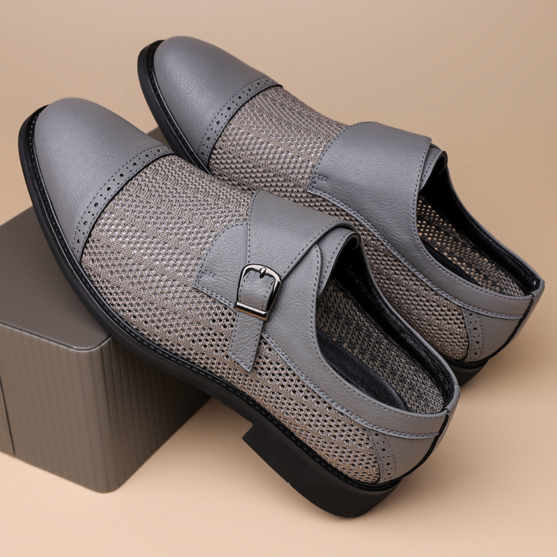 Men's fashion Sarratore breathable slip-on loafers, a versatile & lightweight summer shoe choice.