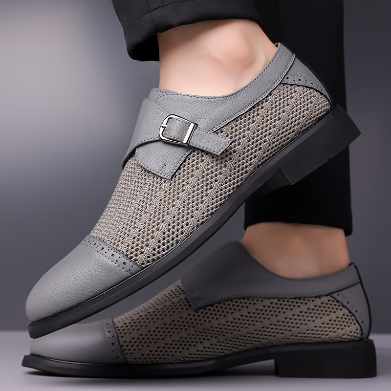 Lightweight Sarratore men's breathable slip-on loafers, comfortable casual dress shoes for any occasion.