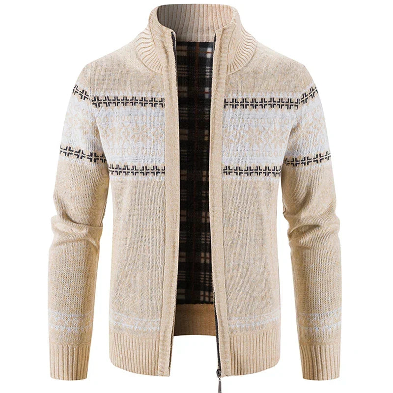 Stylish men's NordicEdge Scandinavian knit vest. Ideal sleeveless jacket for casual layering and comfort.