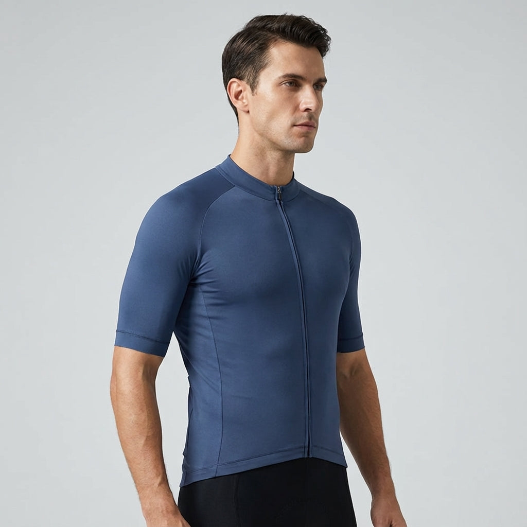 Lightweight men's performance bike jersey, aero fit, moisture-wicking fabric