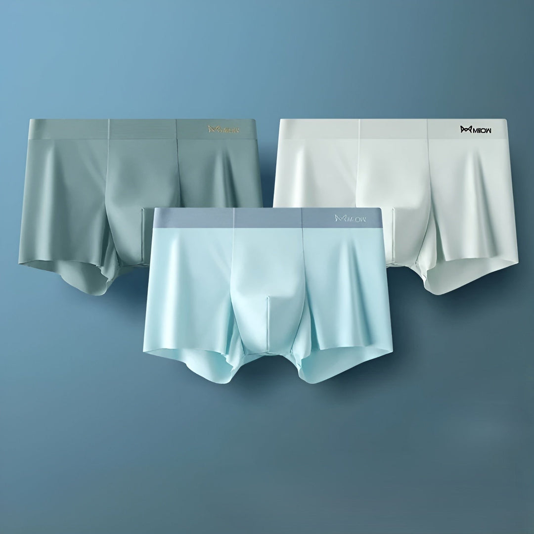 Lightweight men's seamless boxer briefs, ideal for travel and quick-dry convenience.