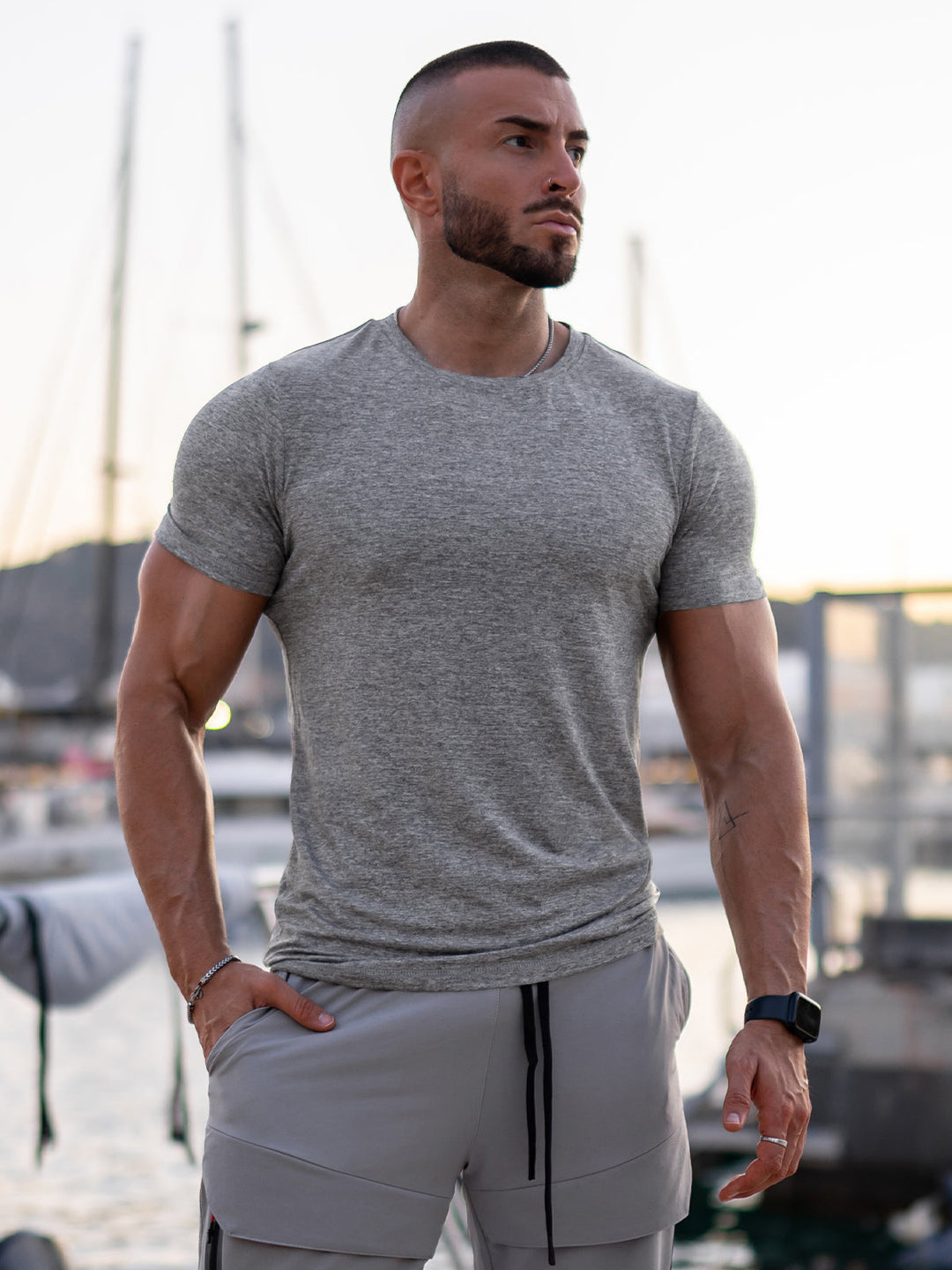 Black Men's Sevilla Performance Tee, moisture-wicking performance for serious athletes.
