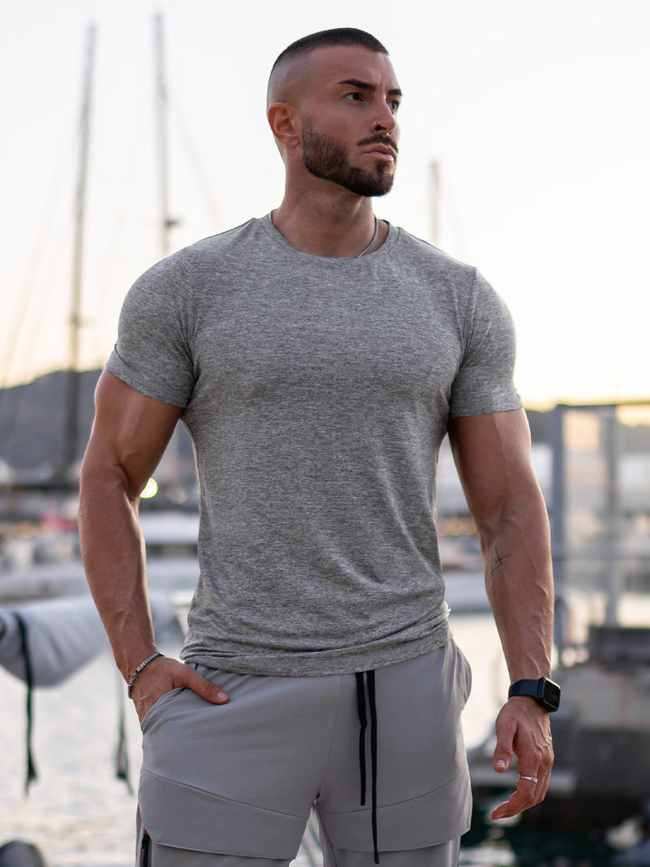 Black Men's Sevilla Performance Tee, moisture-wicking performance for serious athletes.