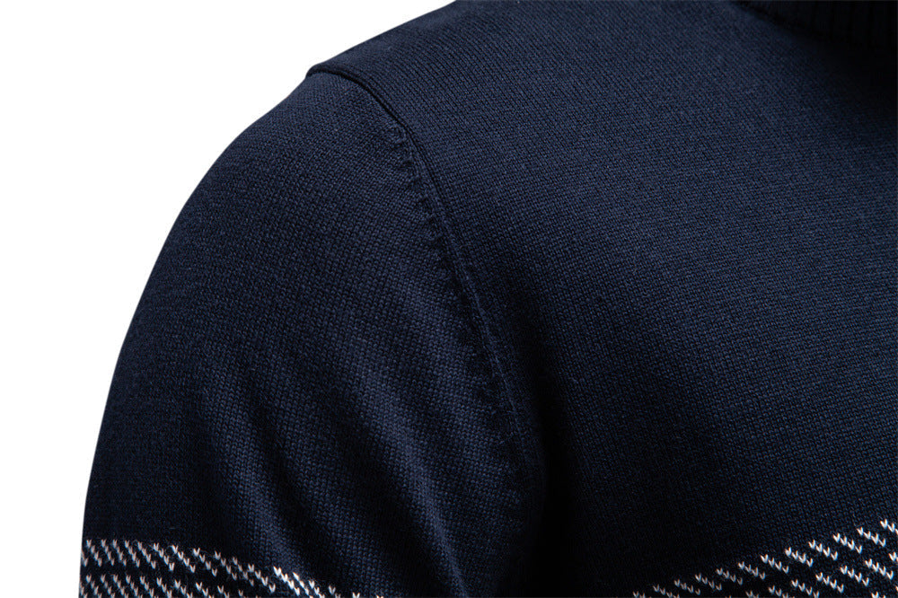 Siena half-zip knit sweater for men in beige. Soft pullover, perfect for polished style and layering.