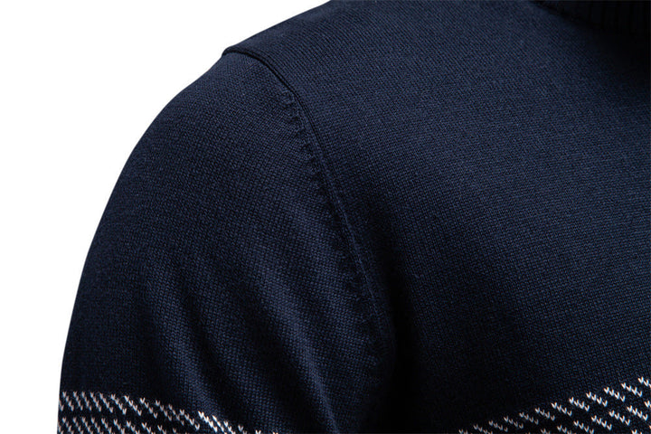 Siena half-zip knit sweater for men in beige. Soft pullover, perfect for polished style and layering.