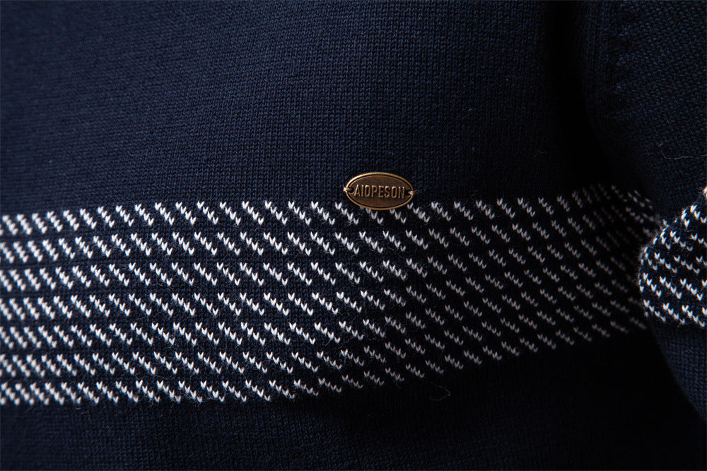 Refined men's Siena half-zip knit pullover. Stylish long sleeve sweater for versatile men's fashion.