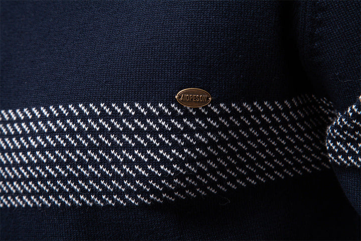 Refined men's Siena half-zip knit pullover. Stylish long sleeve sweater for versatile men's fashion.