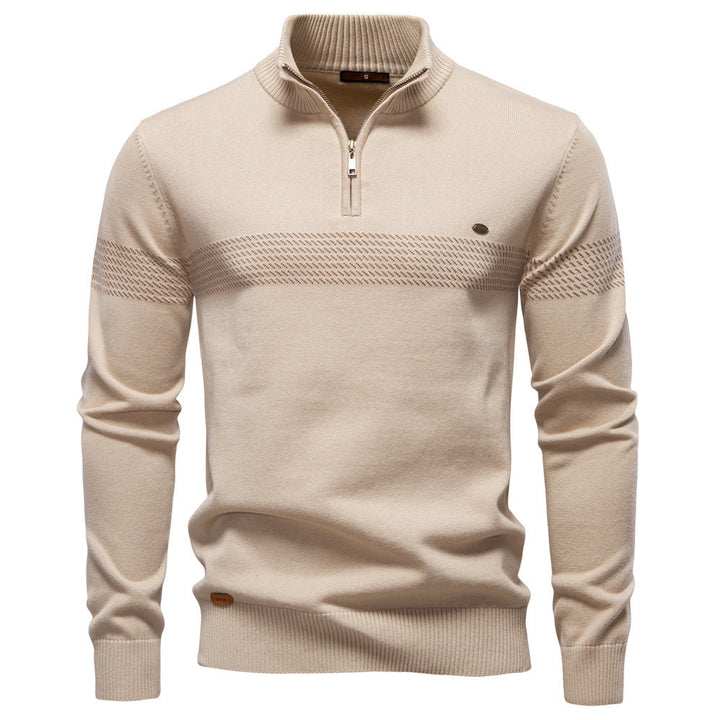 Stylish men's Siena half-zip pullover. Knit texture, perfect for casual yet polished men's fashion.