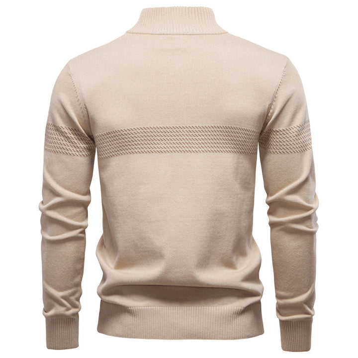 Siena men's casual half-zip knit sweater. A comfortable, refined long sleeve pullover for everyday wear.