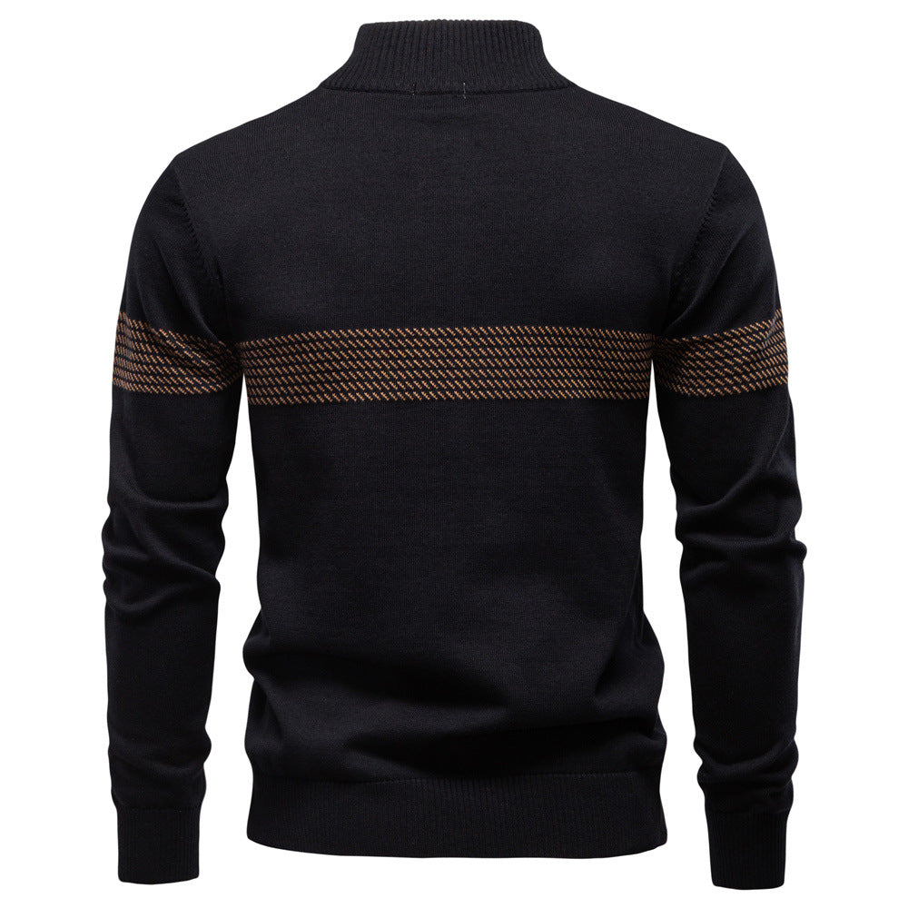 Polished men's half-zip knit pullover. Siena long sleeve sweater ideal for versatile men's fashion.
