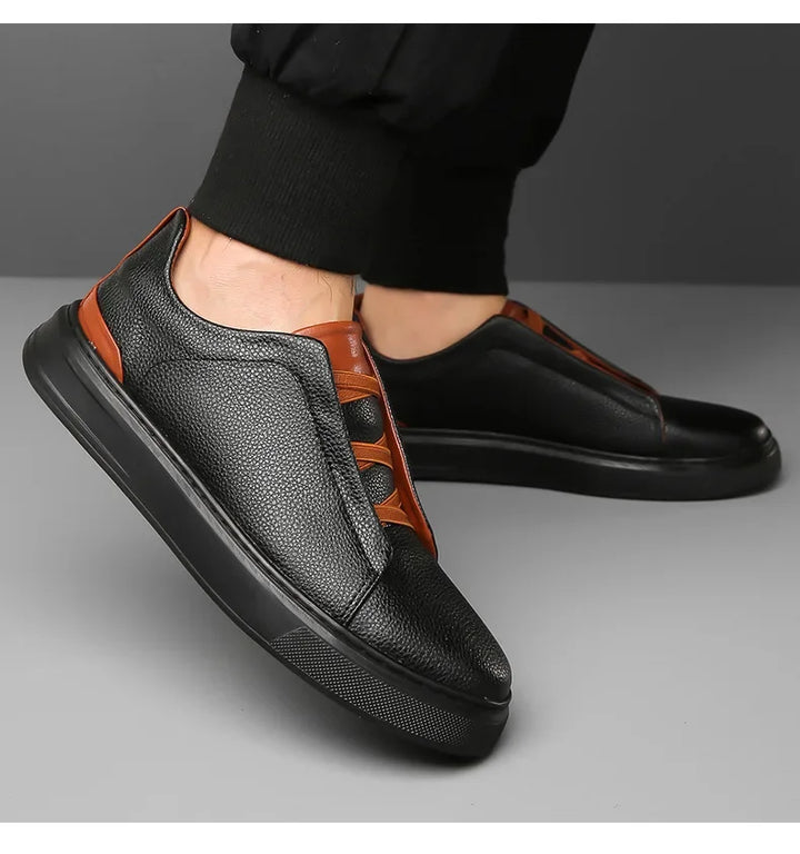 Back view of men's durable lifestyle shoes, ensuring a comfortable fit & modern appeal.