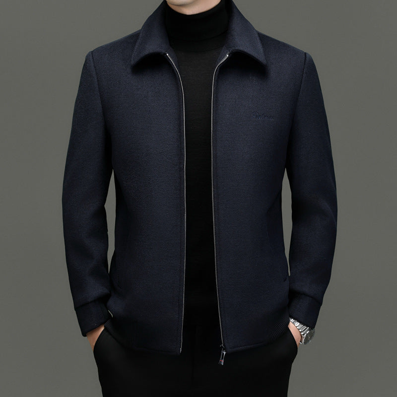 Men's Signature Versatile Zip-Front Jacket, perfect for modern casual & business casual styling.