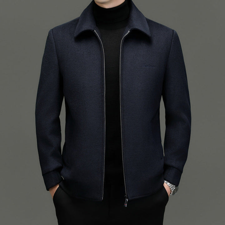 Men's Signature Versatile Zip-Front Jacket, perfect for modern casual & business casual styling.