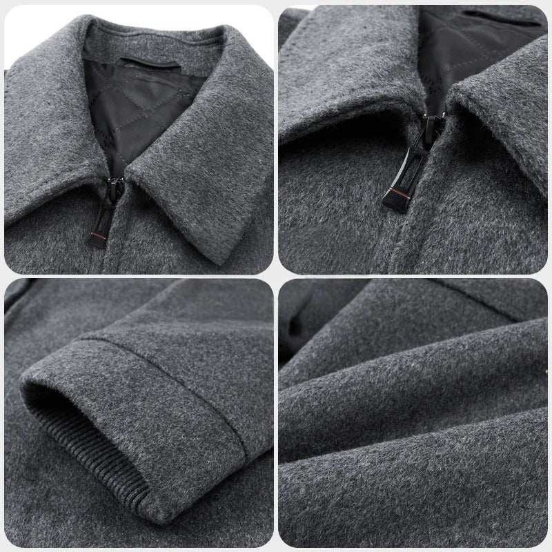 Modern men's comfortable zip-front jacket, a stylish option for versatile everyday wear.
