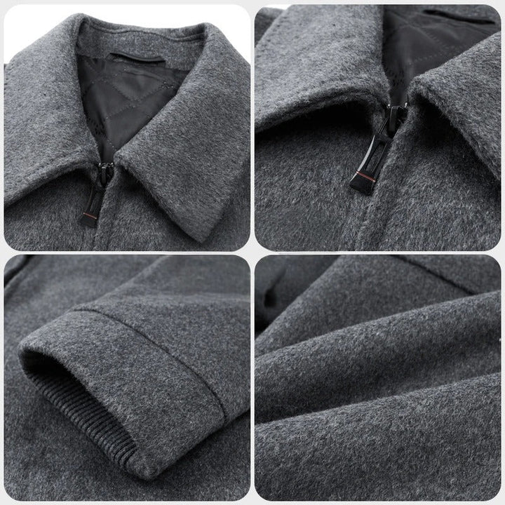 Modern men's comfortable zip-front jacket, a stylish option for versatile everyday wear.