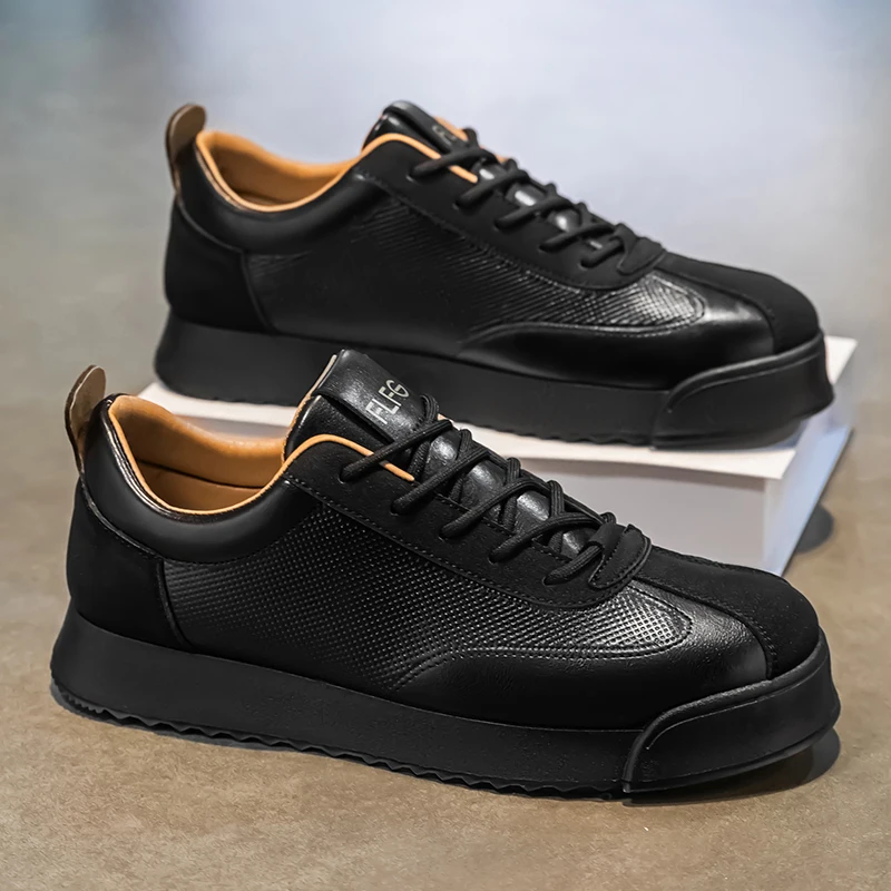 Brown men's comfortable sleek sneakers, ideal for everyday casual urban fashion.