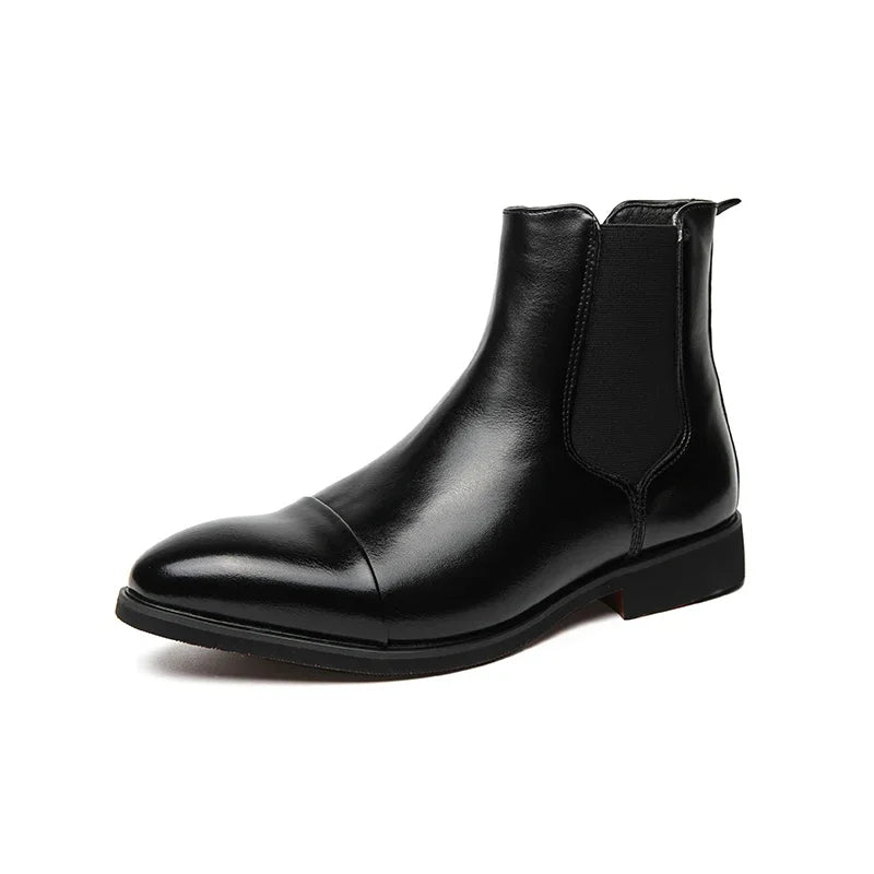 Premium menswear footwear: men's slip-on comfort boots, versatile for casual or smart-casual occasions.