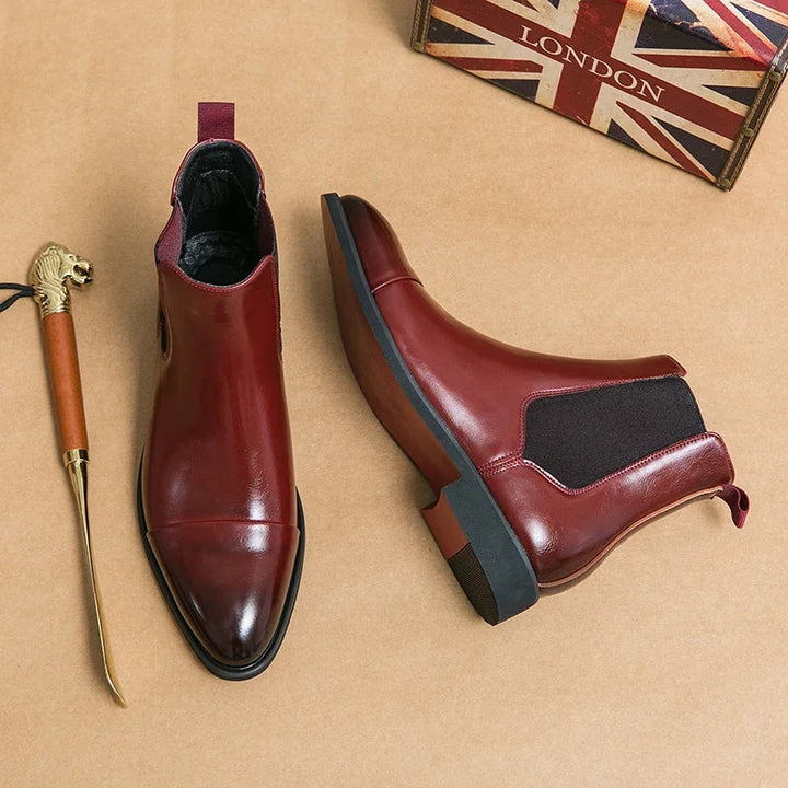 Air-cooled men's slip-on boots offering superior comfort & sleek style for everyday fashion.