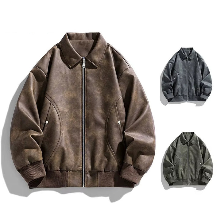 Espresso men's bomber jacket with a modern tailored fit, ideal outerwear for everyday wear & casual style.