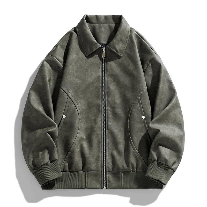 Tailored fit men's bomber jacket in obsidian, a sleek casual outerwear piece with full zip for modern style.