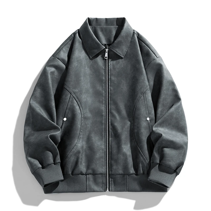 Men's modern bomber jacket in espresso, a versatile casual outerwear choice for everyday style and comfort.