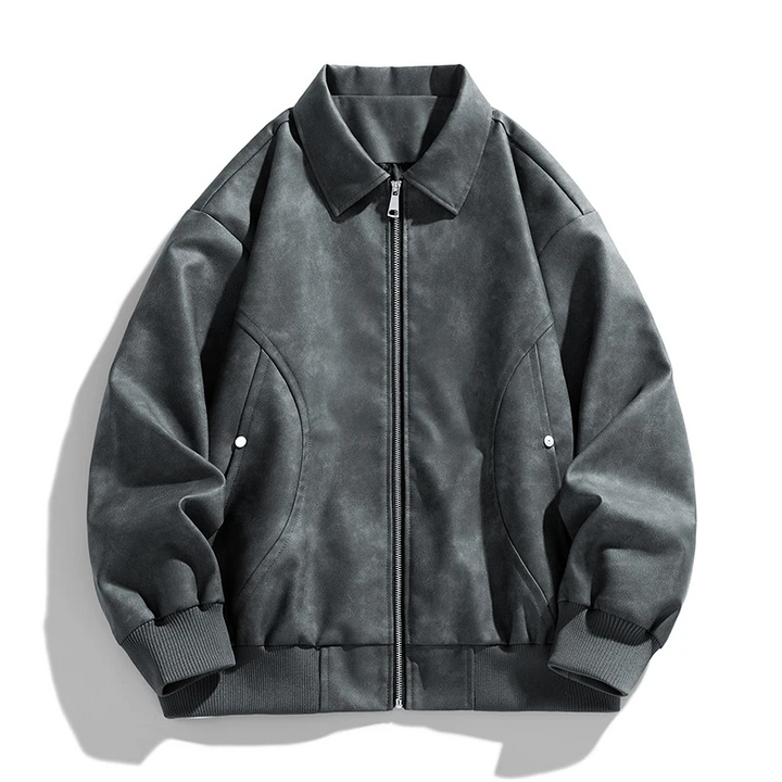 Men's modern bomber jacket in espresso, a versatile casual outerwear choice for everyday style and comfort.