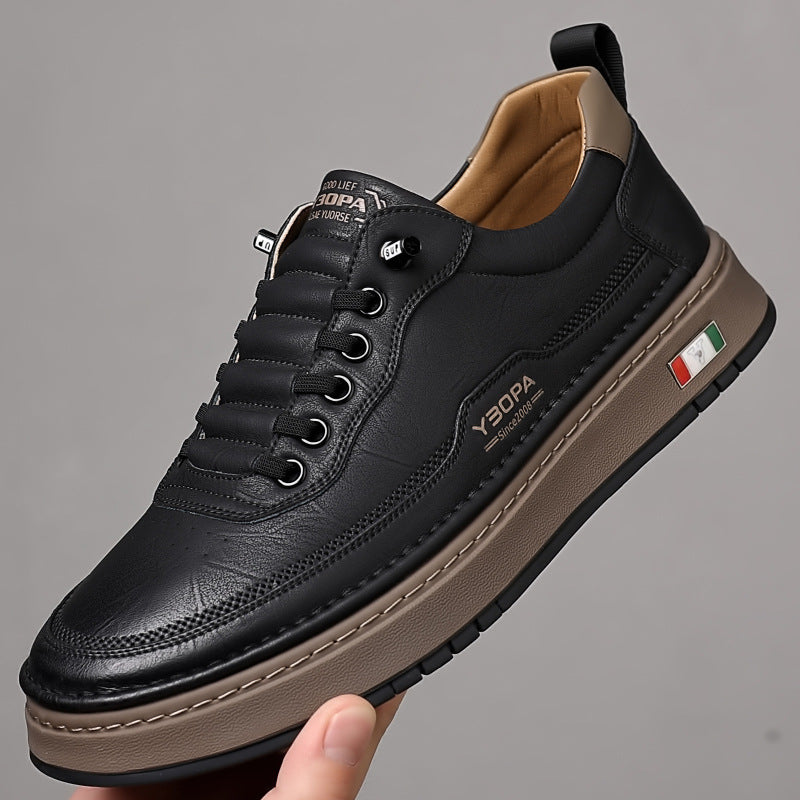 Comfortable men's dress sneakers. Sleek, stylish, modern design for versatile everyday fashion.