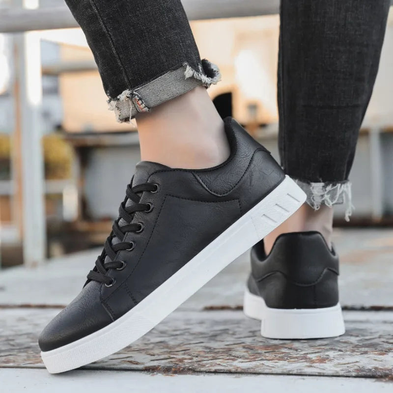 Contemporary men's comfort sneakers, sleek aesthetic meets classic style for versatile everyday footwear.