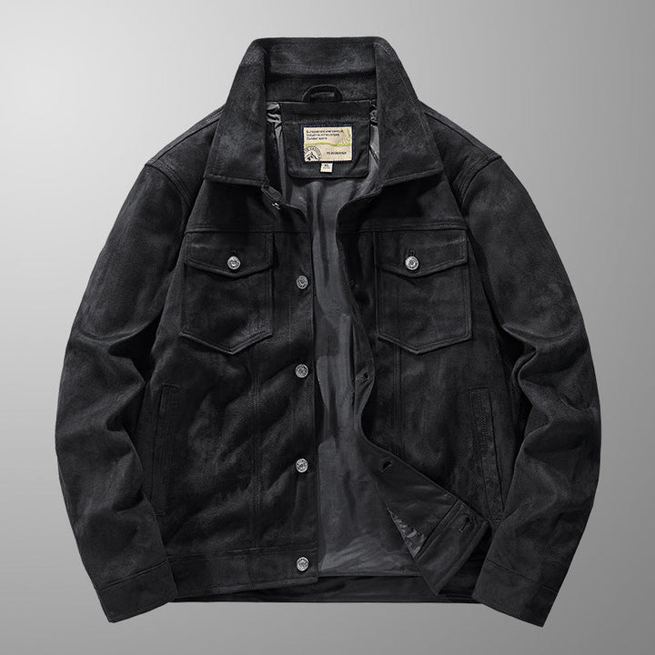 Modern men's casual jacket. Stylish and versatile outerwear for everyday wear. Sleek fashion design.